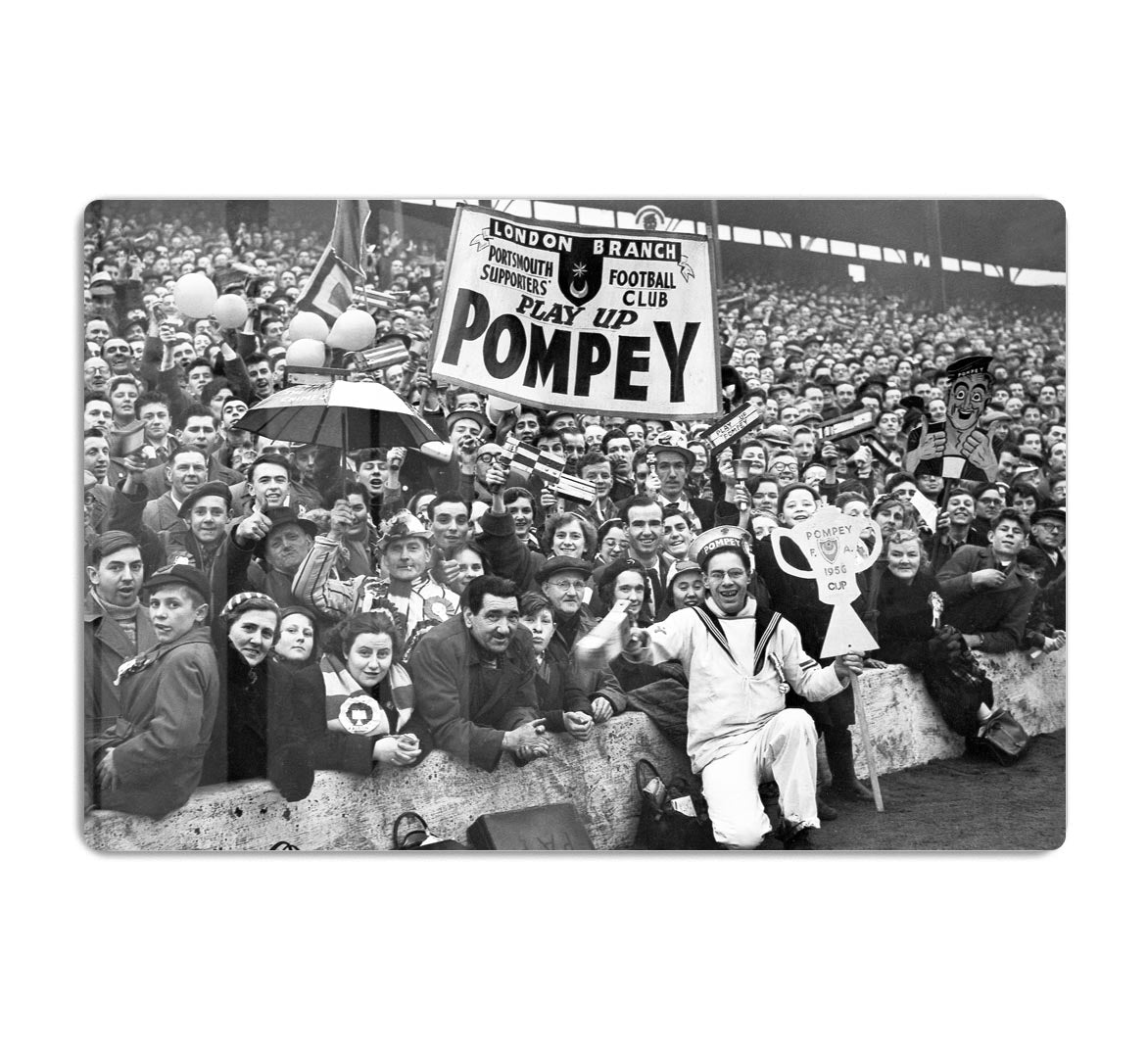 Pompey Supporters 1956 Acrylic Block - Canvas Art Rocks - 1