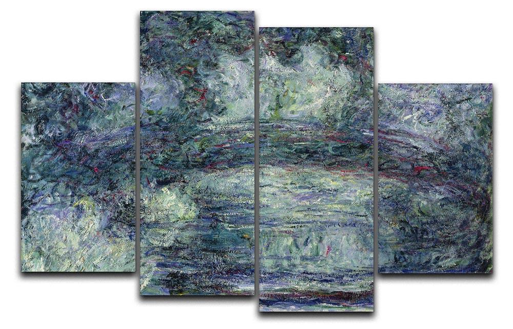 Pont Japonais Japanilainen silta by Monet 4 Split Panel Canvas  - Canvas Art Rocks - 1