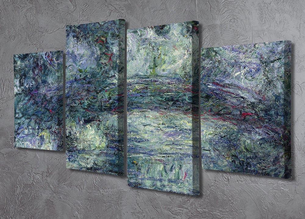 Pont Japonais Japanilainen silta by Monet 4 Split Panel Canvas - Canvas Art Rocks - 2
