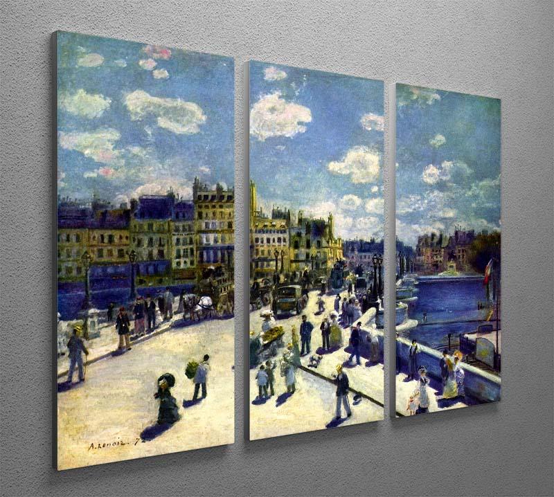 Pont Neuf by Renoir 3 Split Panel Canvas Print - Canvas Art Rocks - 2