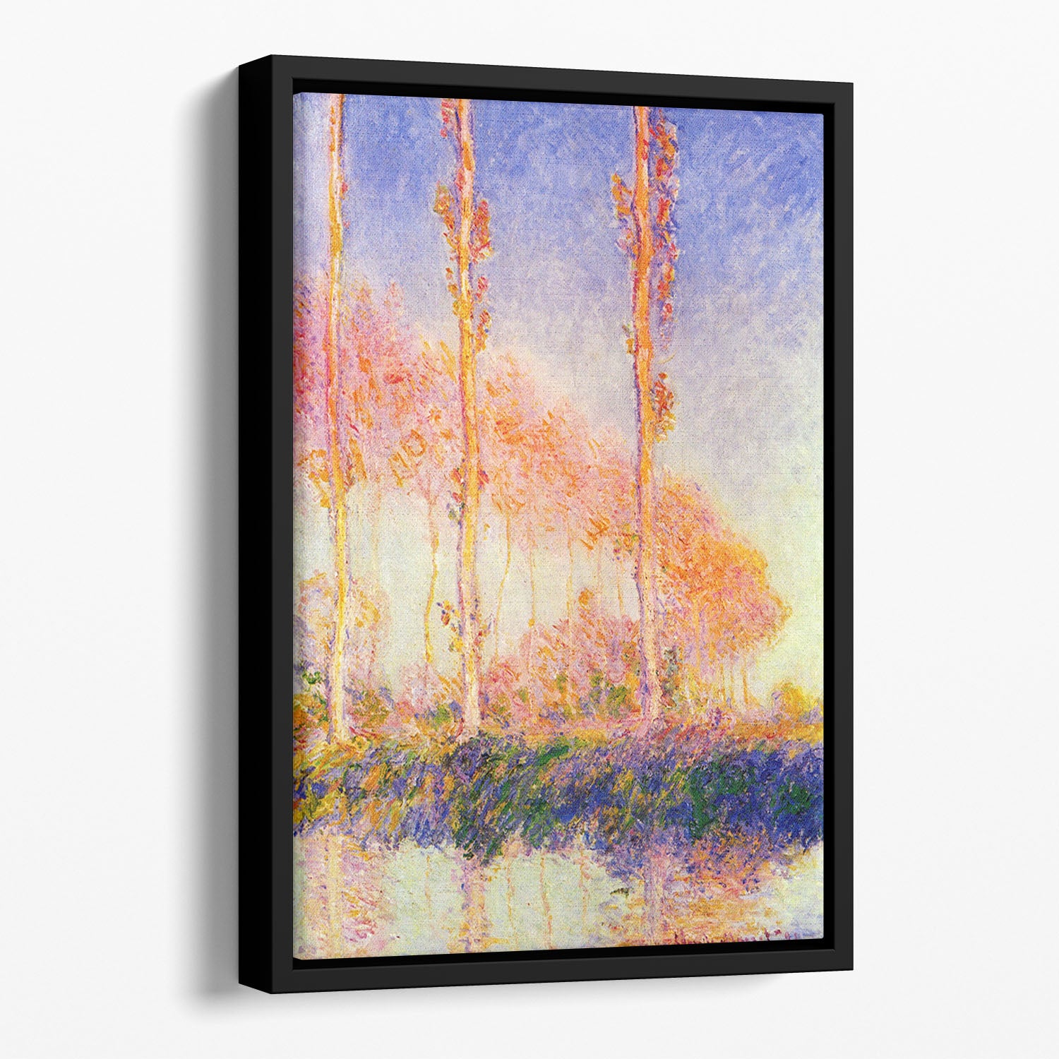 Poplars 2 by Monet Floating Framed Canvas