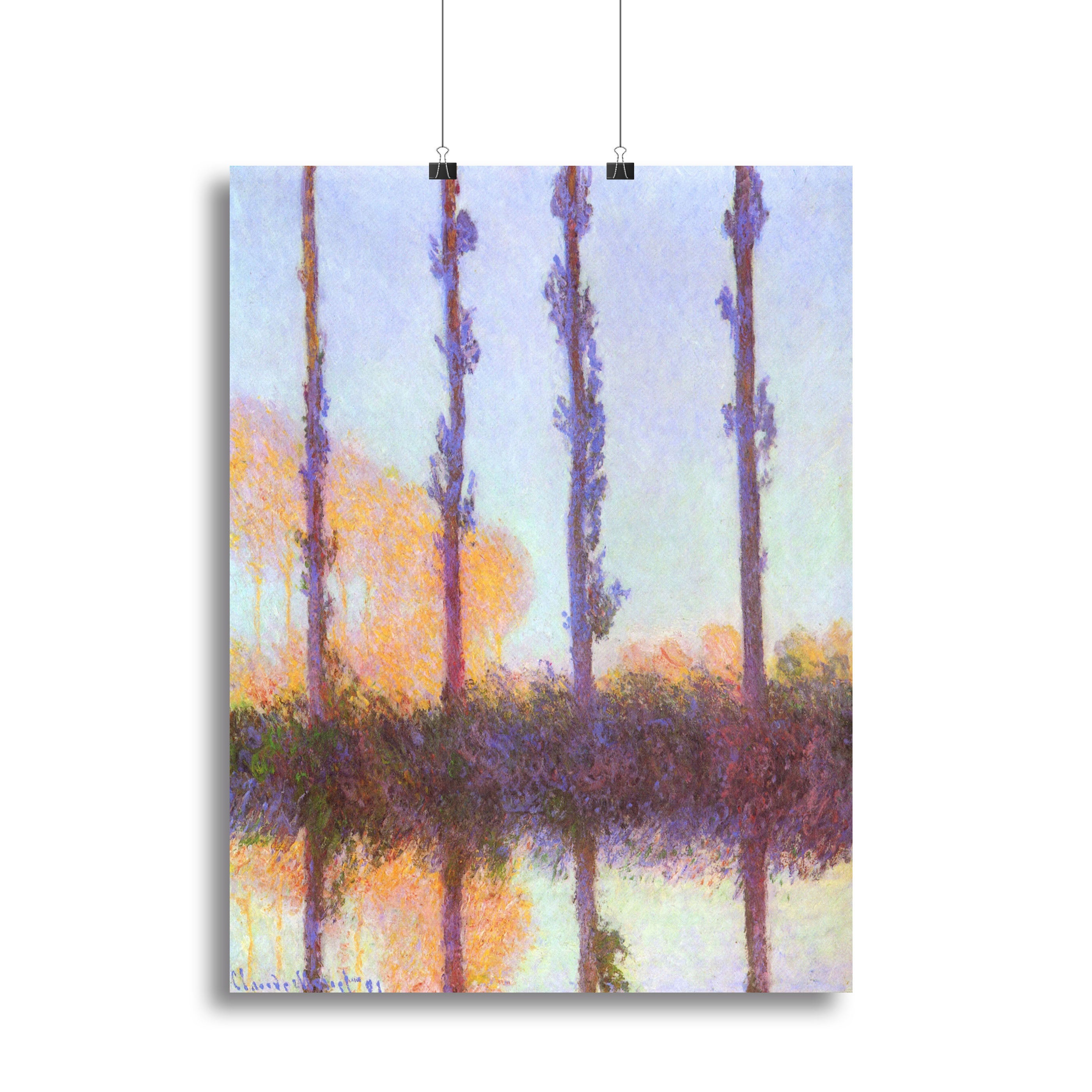 Poplars 3 by Monet Canvas Print or Poster - Canvas Art Rocks - 2