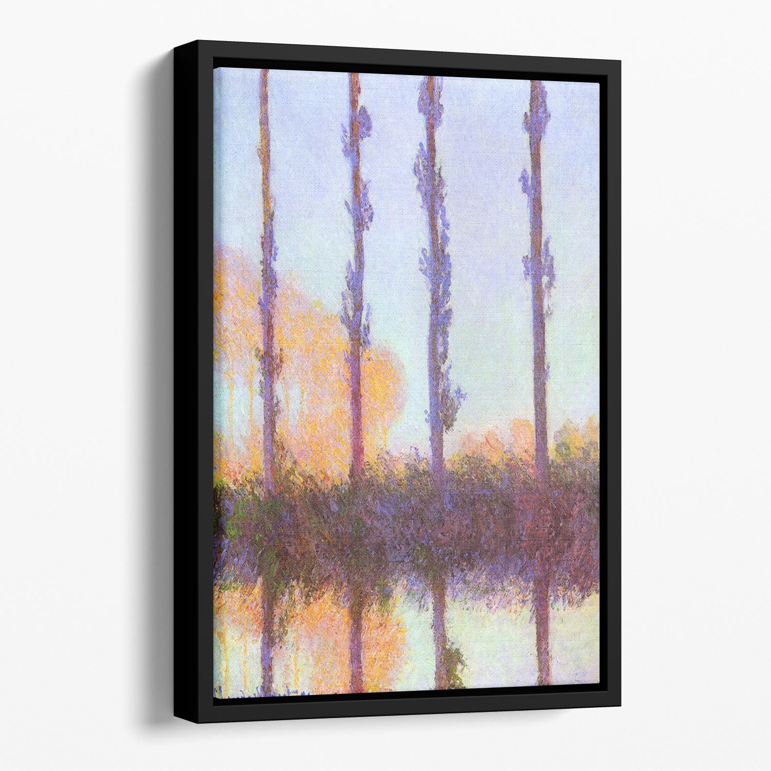 Poplars 3 by Monet Floating Framed Canvas
