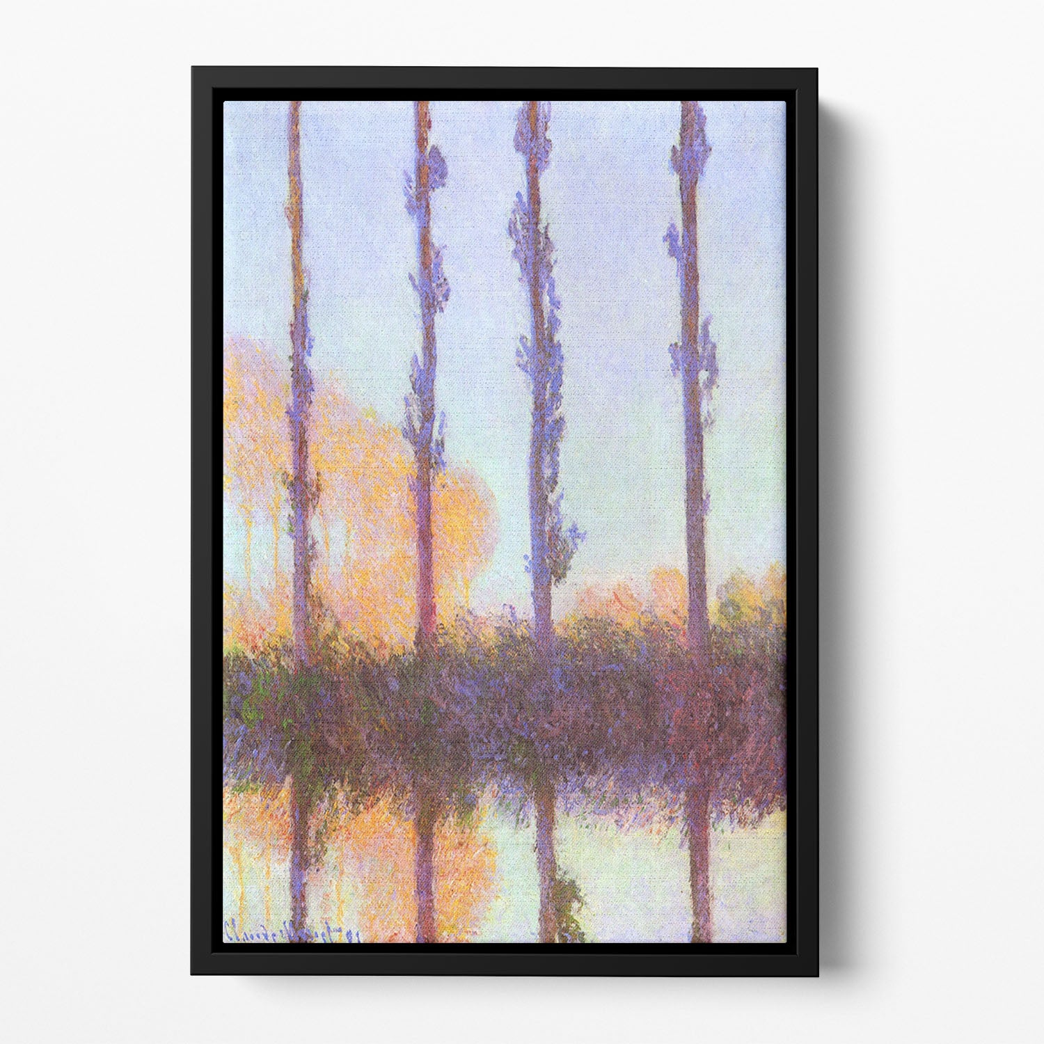 Poplars 3 by Monet Floating Framed Canvas