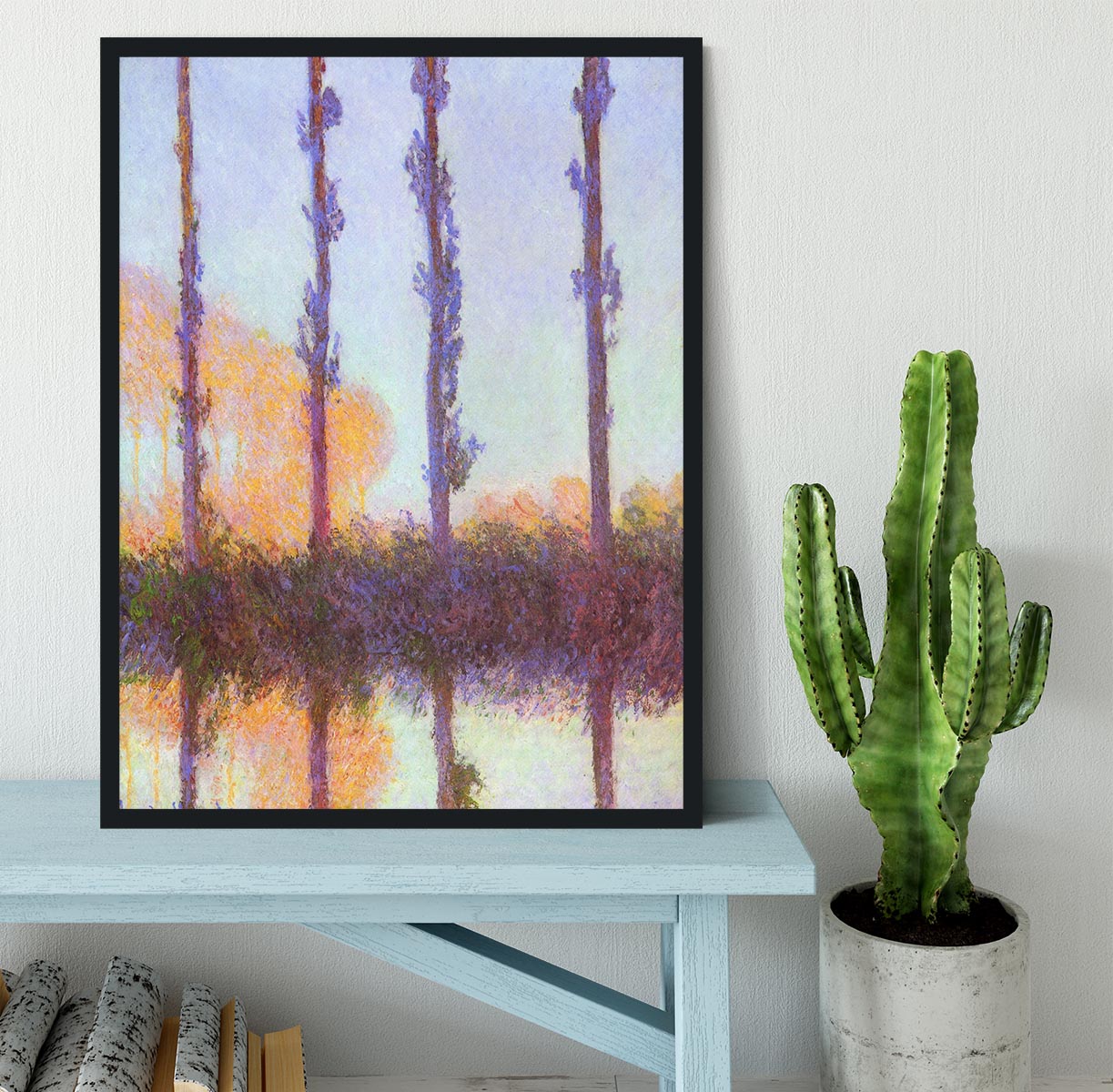 Poplars 3 by Monet Framed Print - Canvas Art Rocks - 2