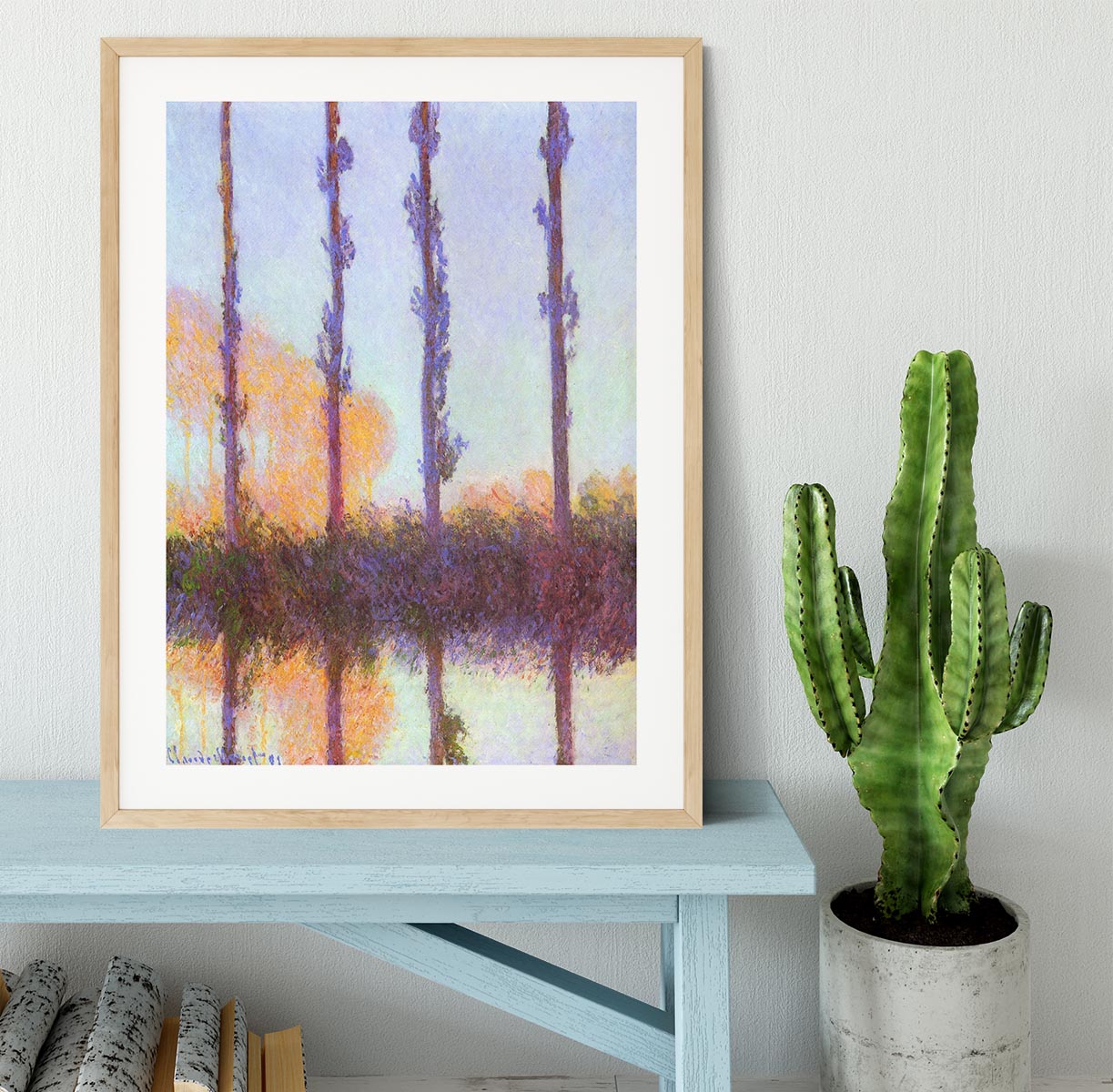 Poplars 3 by Monet Framed Print - Canvas Art Rocks - 3