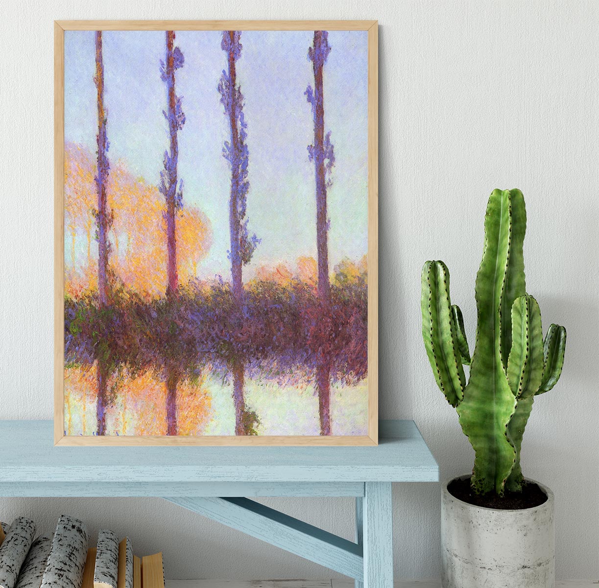 Poplars 3 by Monet Framed Print - Canvas Art Rocks - 4