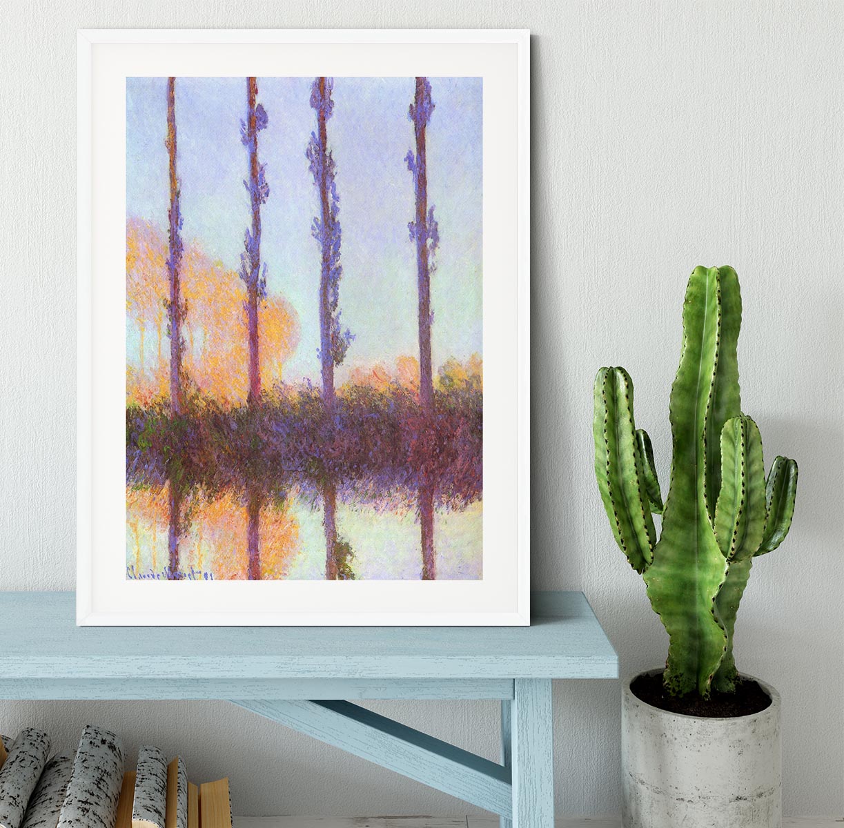 Poplars 3 by Monet Framed Print - Canvas Art Rocks - 5