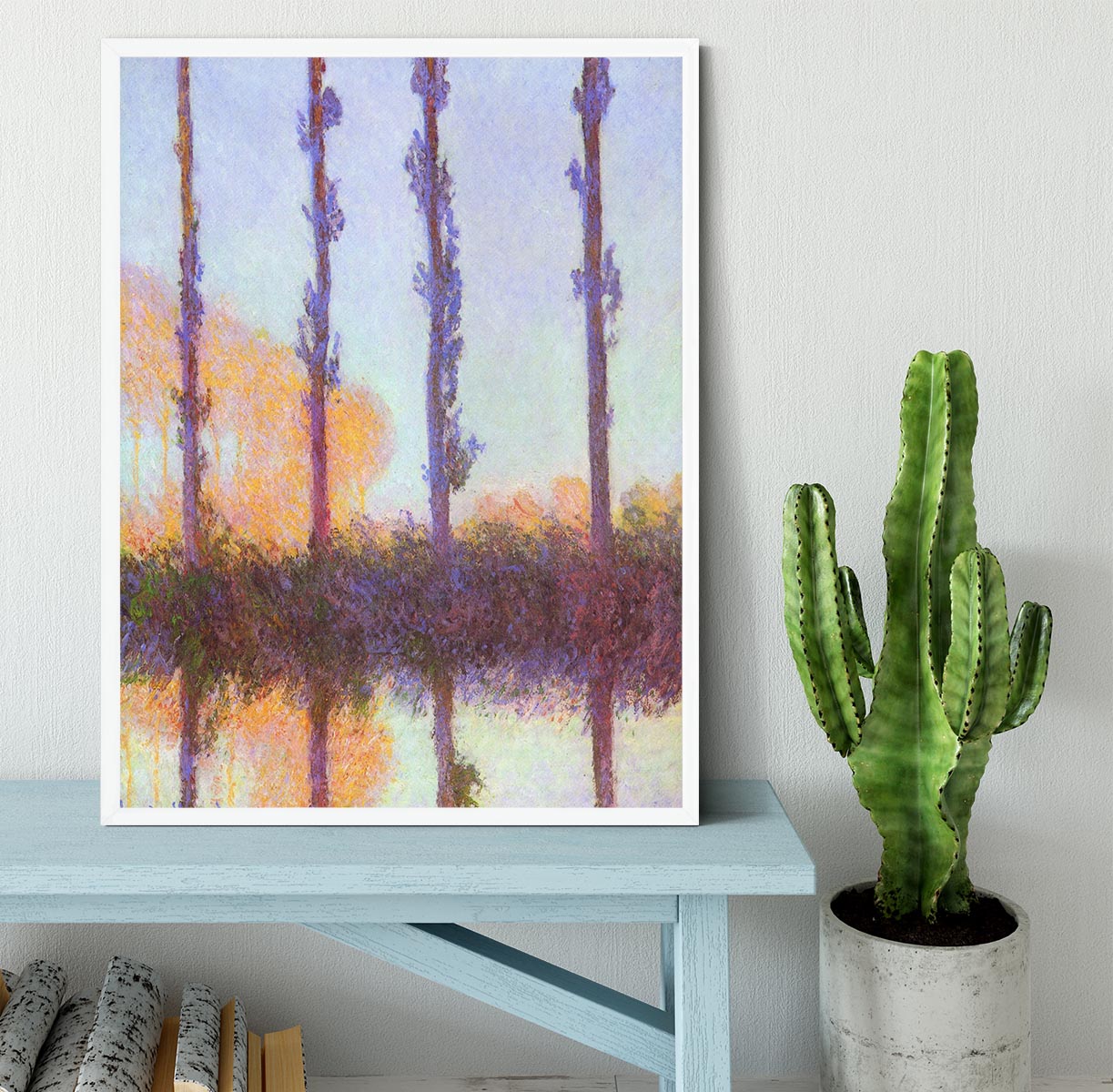 Poplars 3 by Monet Framed Print - Canvas Art Rocks -6