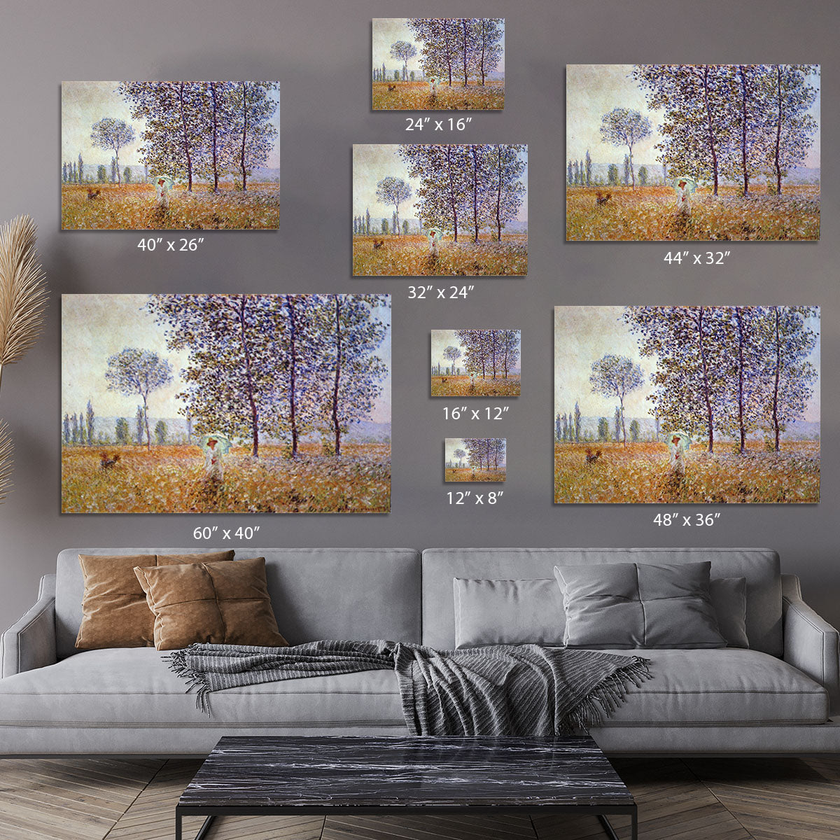 Poplars in the sunlight by Monet Canvas Print or Poster - Canvas Art Rocks - 7
