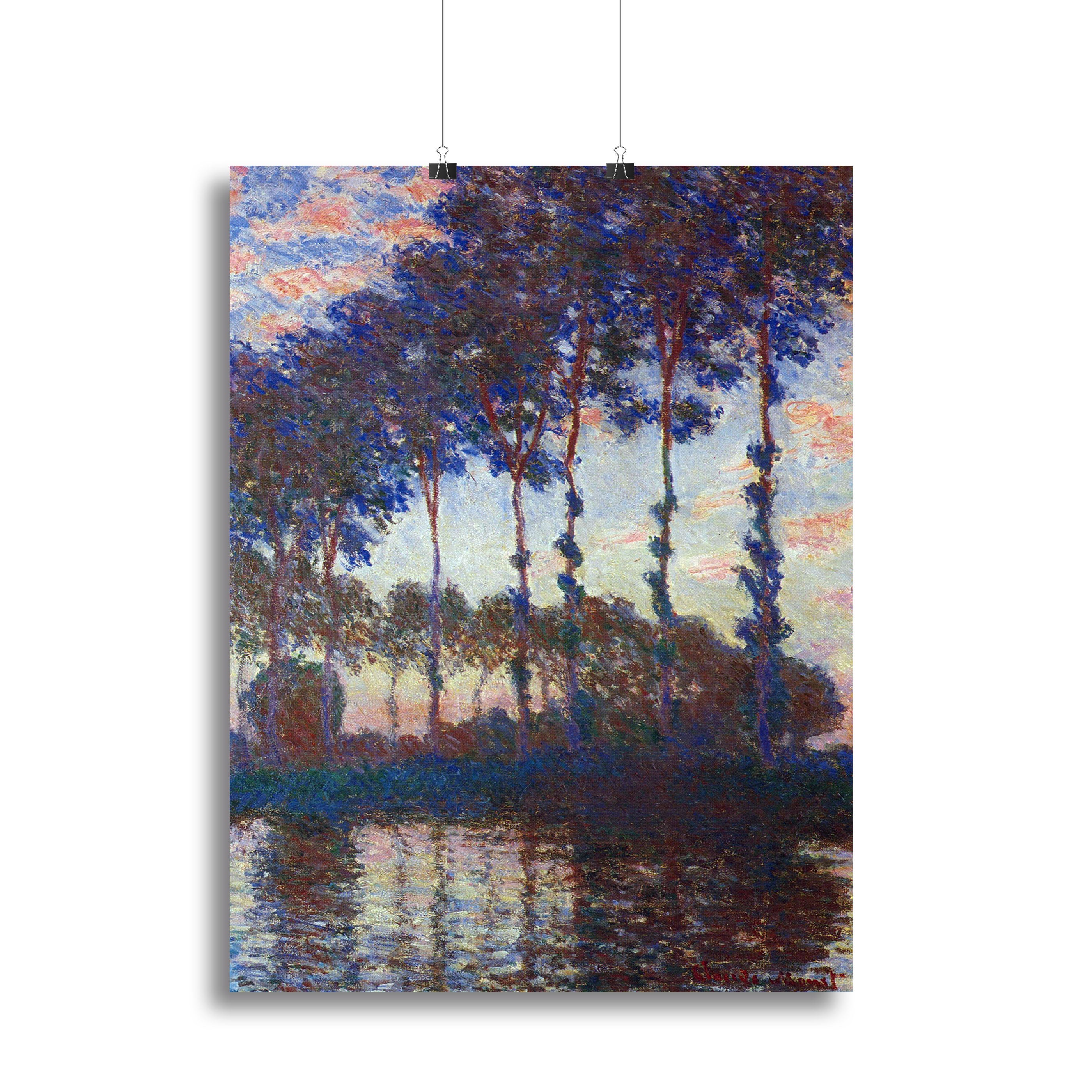Poplars sunset by Monet Canvas Print or Poster - Canvas Art Rocks - 2
