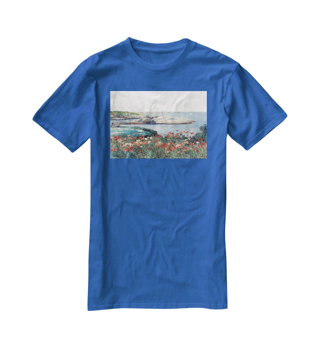 Poppies Isles of Shoals 1 by Hassam T-Shirt - Canvas Art Rocks - 2