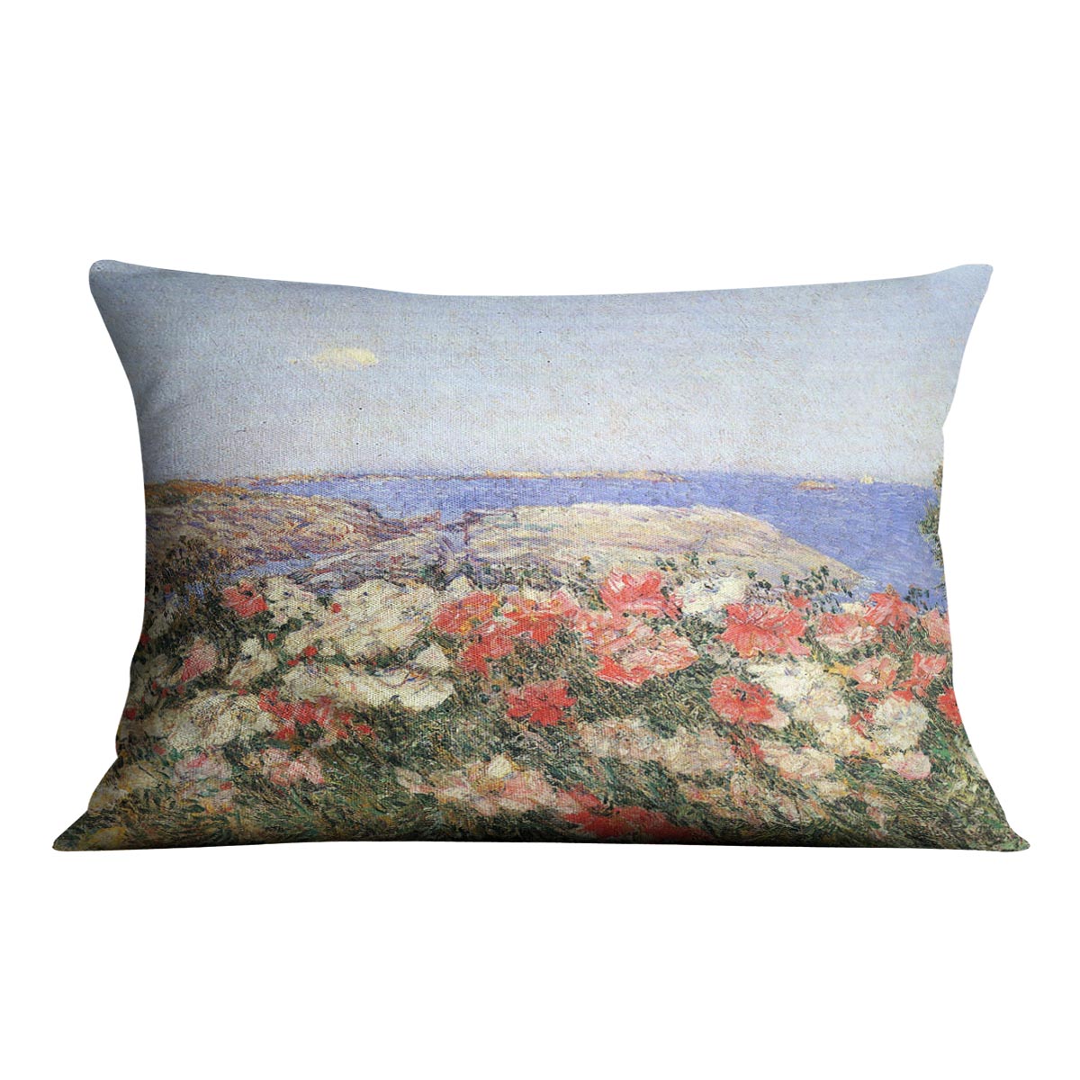 Poppies on the Isles of Shoals by Hassam Cushion - Canvas Art Rocks - 4