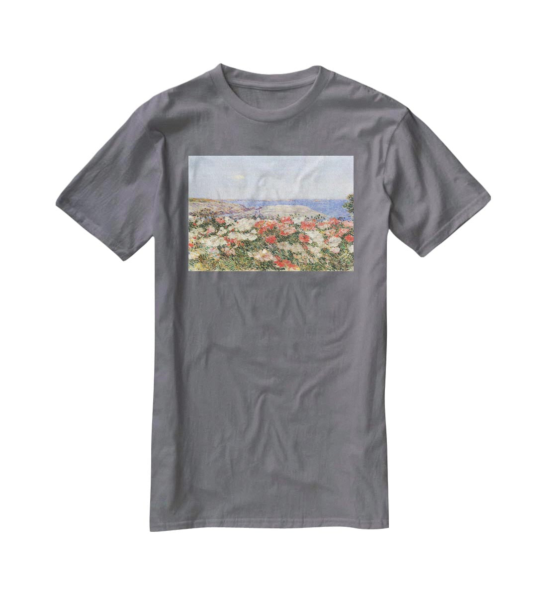 Poppies on the Isles of Shoals by Hassam T-Shirt - Canvas Art Rocks - 3