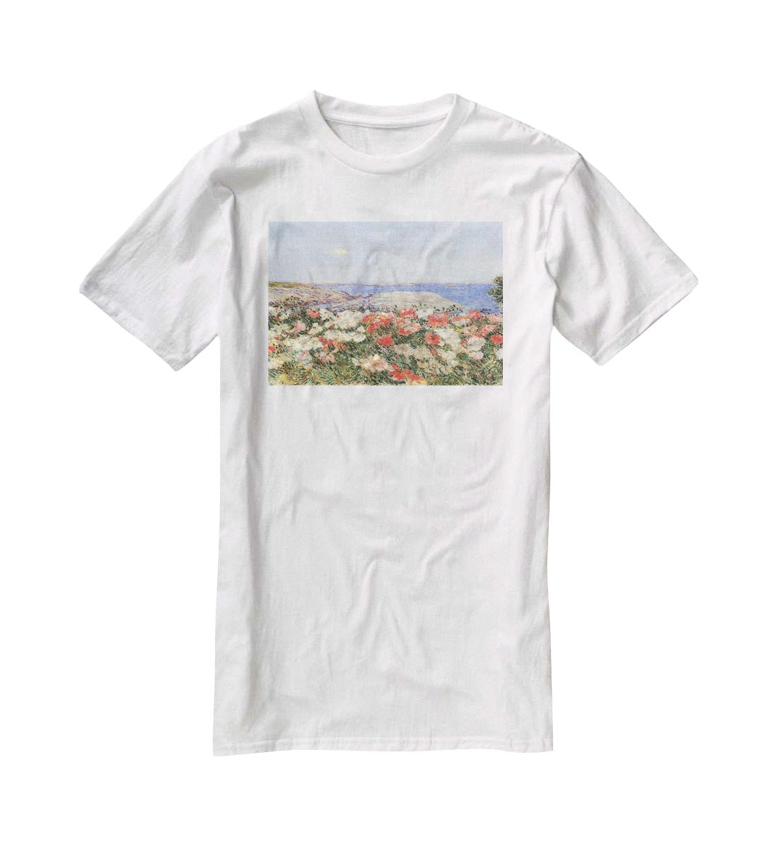 Poppies on the Isles of Shoals by Hassam T-Shirt - Canvas Art Rocks - 5