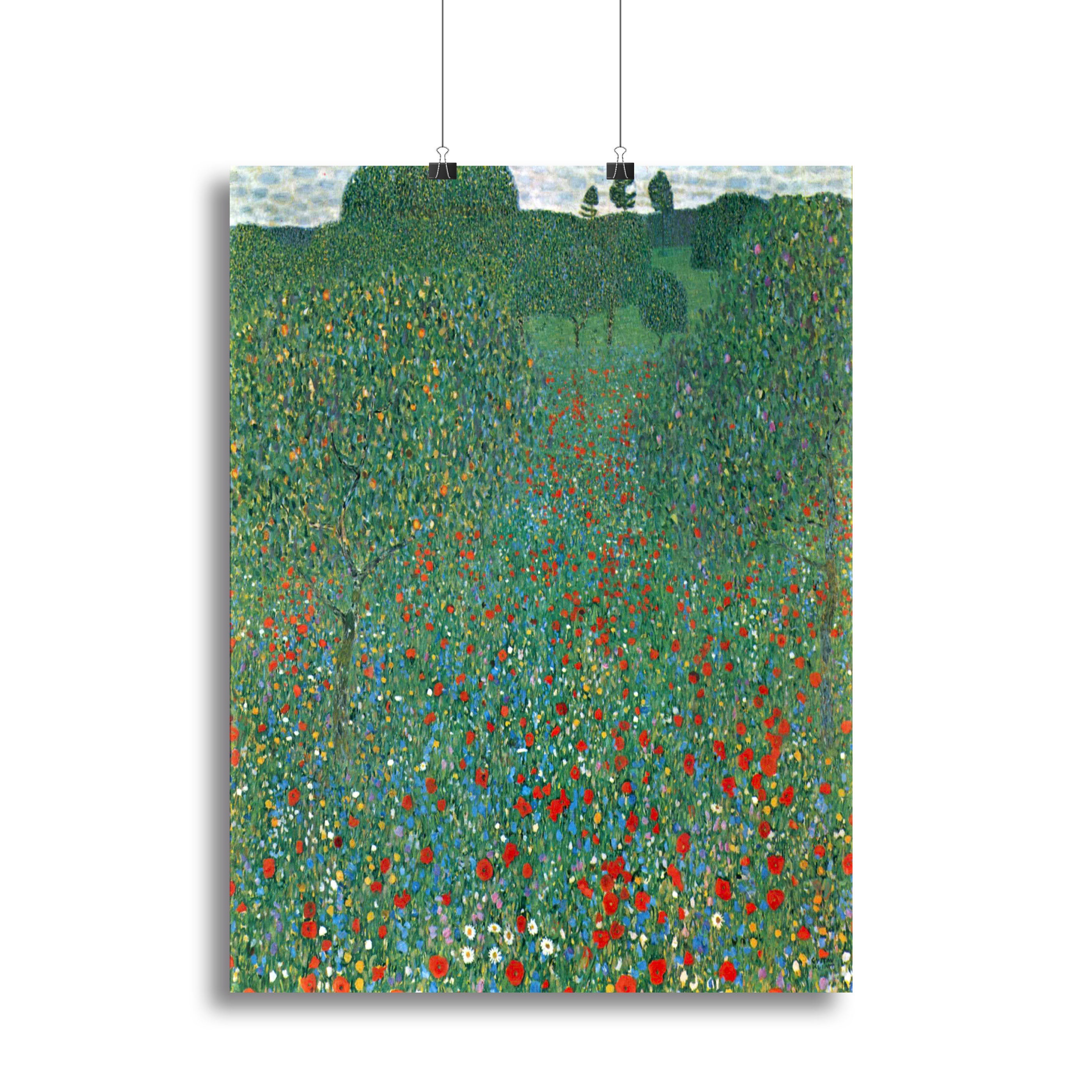 Poppy Field by Klimt Canvas Print or Poster - Canvas Art Rocks - 2