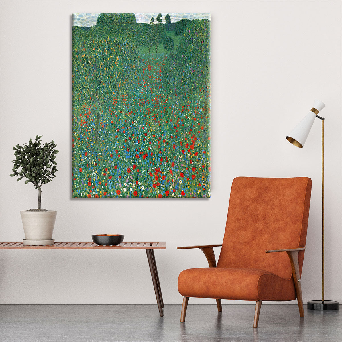 Poppy Field by Klimt Canvas Print or Poster - Canvas Art Rocks - 6