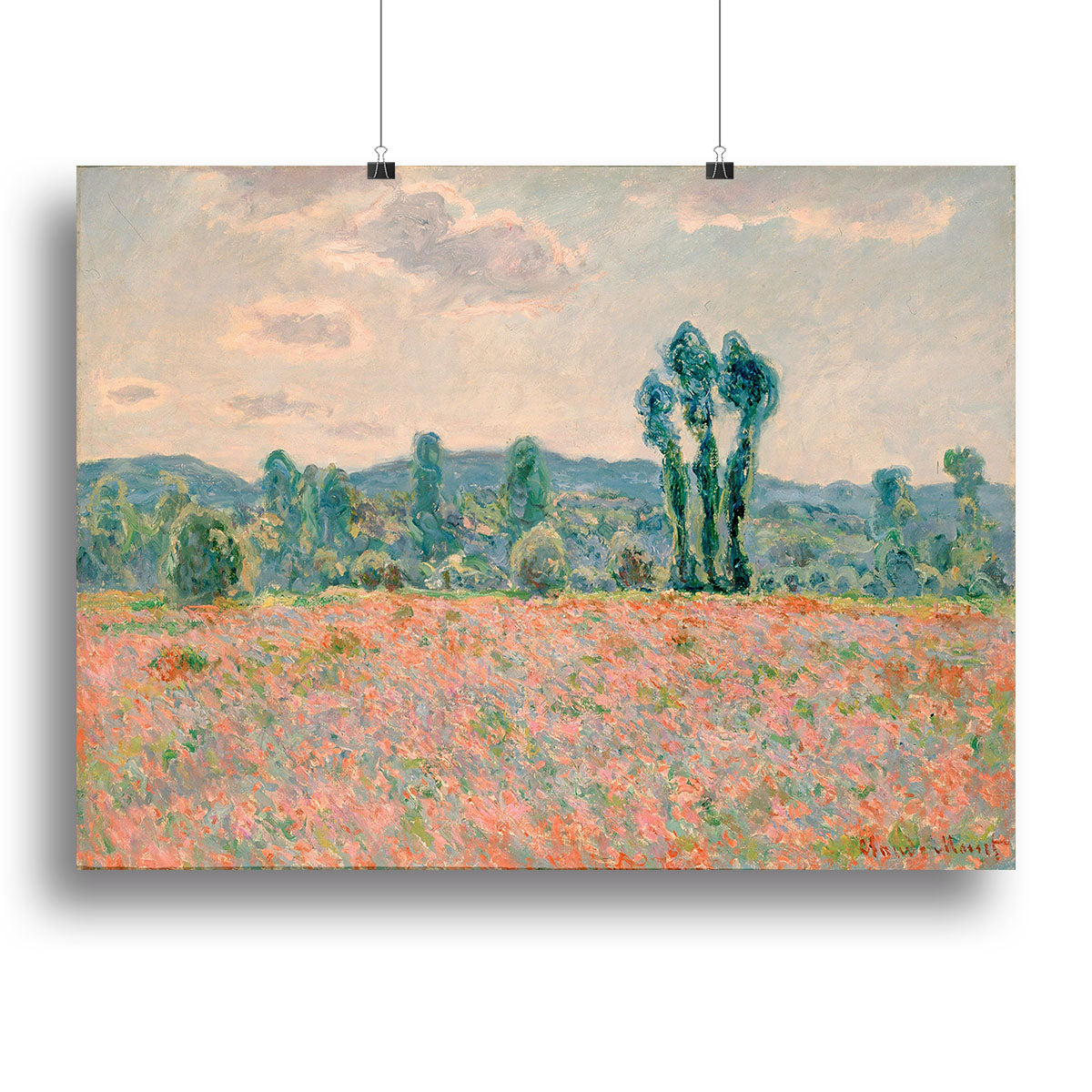 Poppy Field by Monet Canvas Print or Poster - Canvas Art Rocks - 2