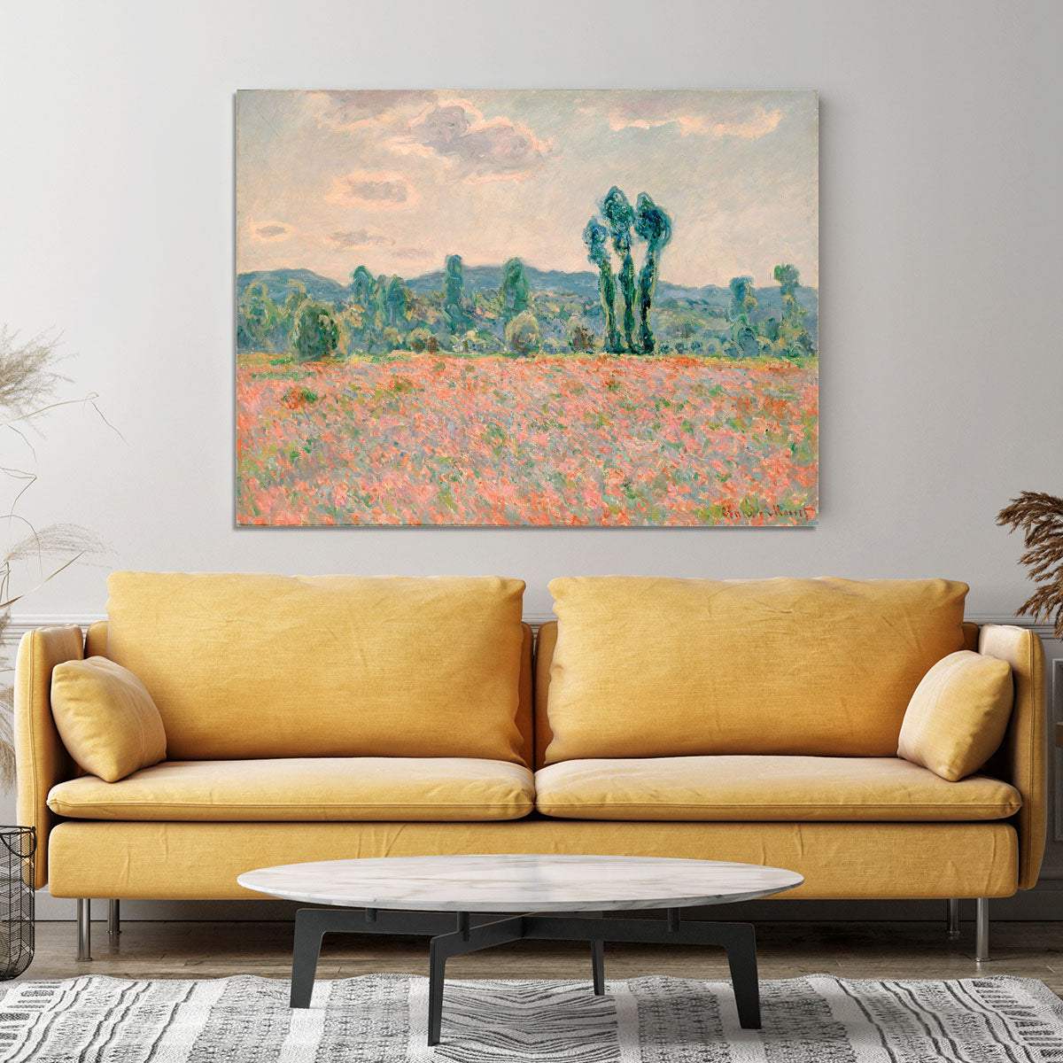 Poppy Field by Monet Canvas Print or Poster - Canvas Art Rocks - 4