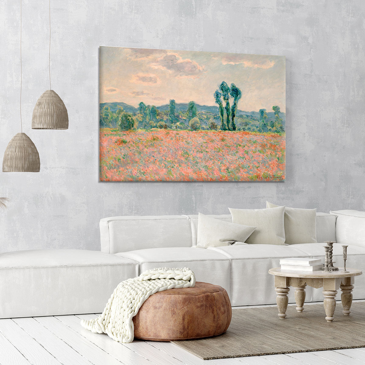 Poppy Field by Monet Canvas Print or Poster - Canvas Art Rocks - 6