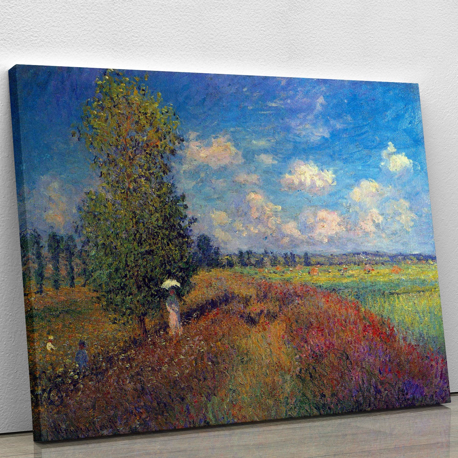 Poppy Field in Summer by Monet Canvas Print or Poster - Canvas Art Rocks - 1