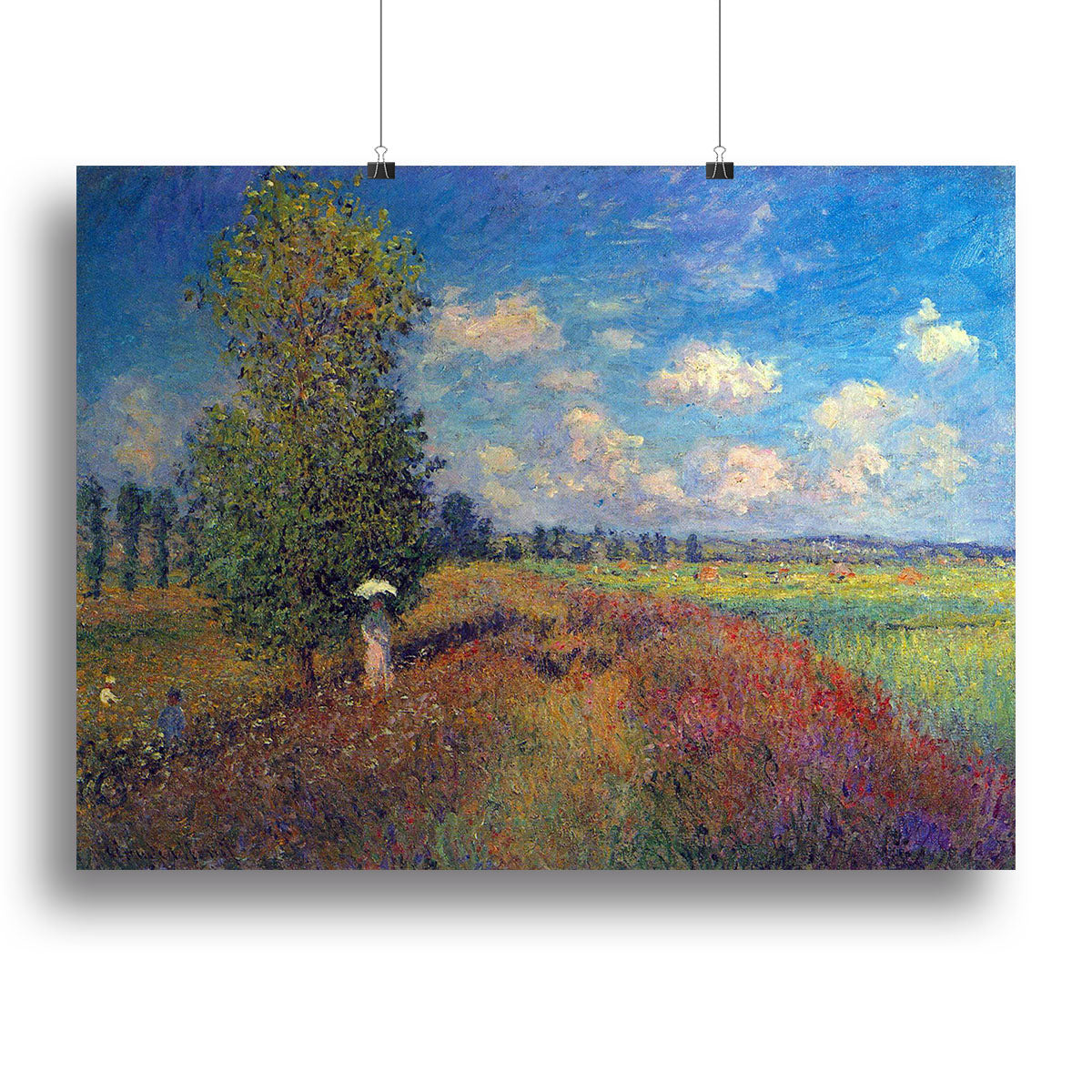 Poppy Field in Summer by Monet Canvas Print or Poster - Canvas Art Rocks - 2