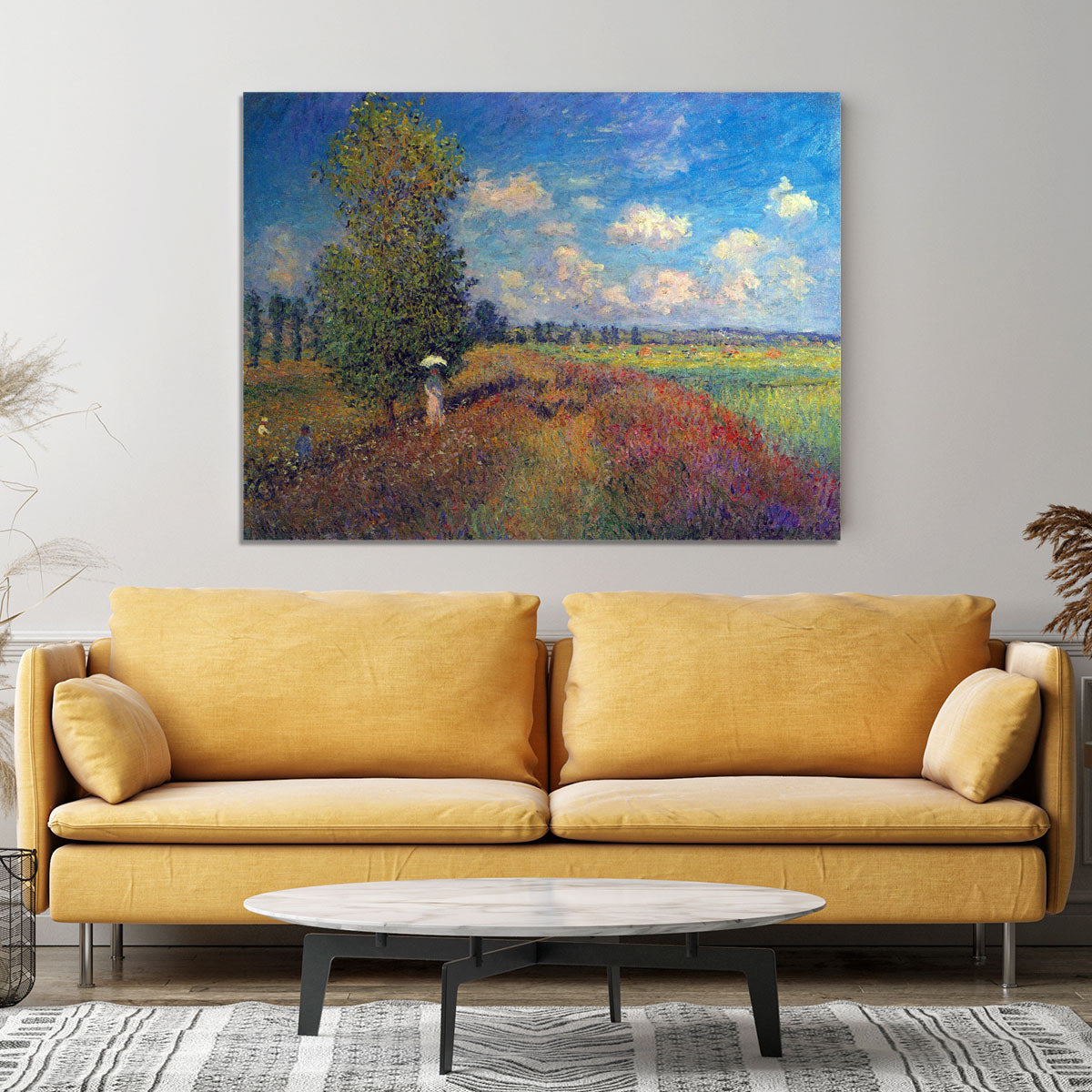 Poppy Field in Summer by Monet Canvas Print or Poster - Canvas Art Rocks - 4