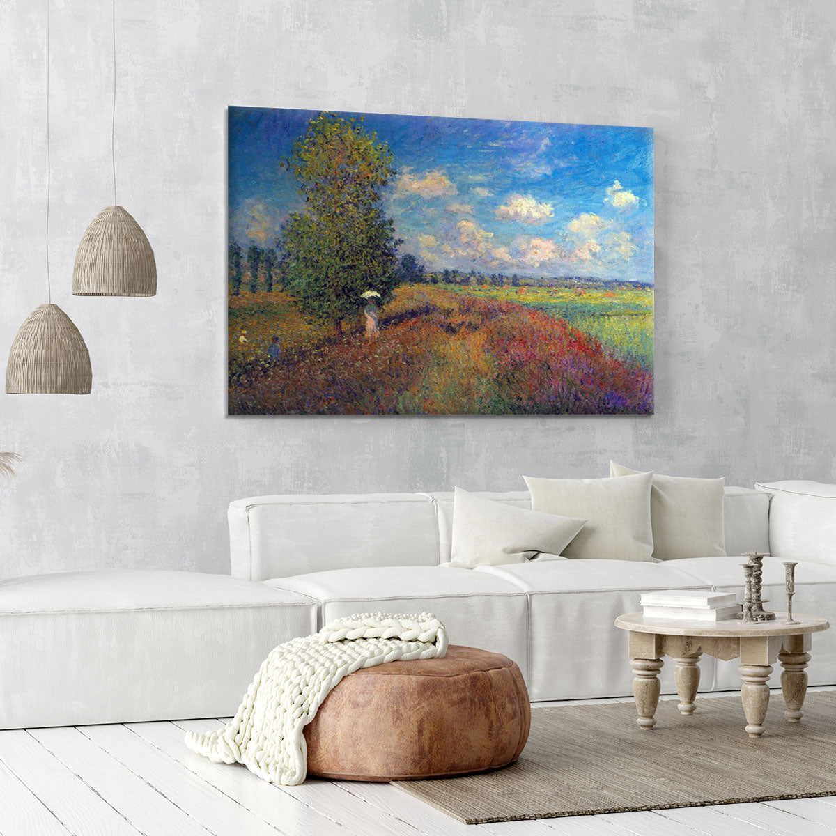 Poppy Field in Summer by Monet Canvas Print or Poster - Canvas Art Rocks - 6