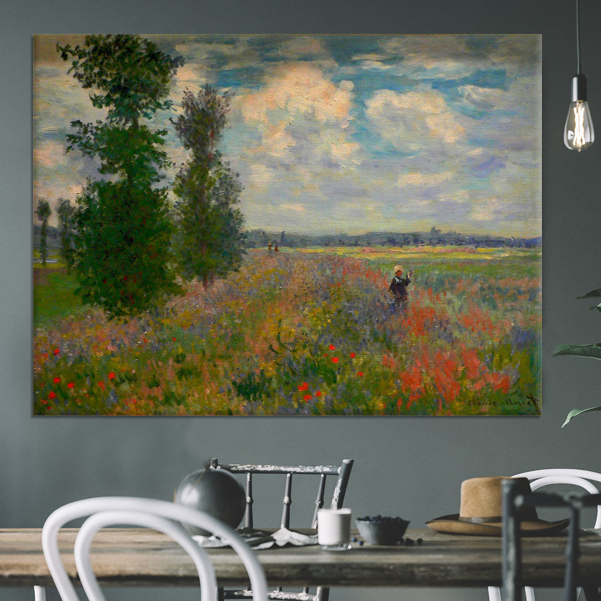 Poppy field Argenteuil by Monet Canvas Print or Poster - Canvas Art Rocks - 3