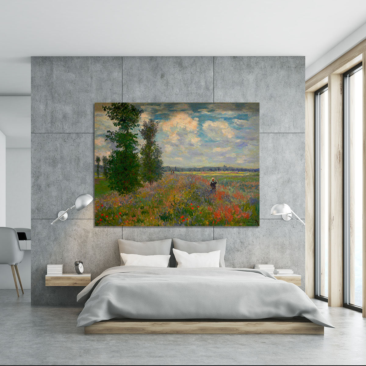 Poppy field Argenteuil by Monet Canvas Print or Poster - Canvas Art Rocks - 5