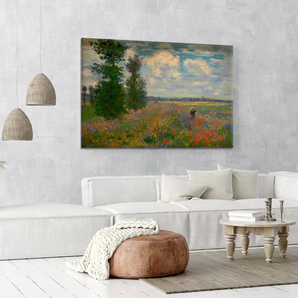 Poppy field Argenteuil by Monet Canvas Print or Poster - Canvas Art Rocks - 6