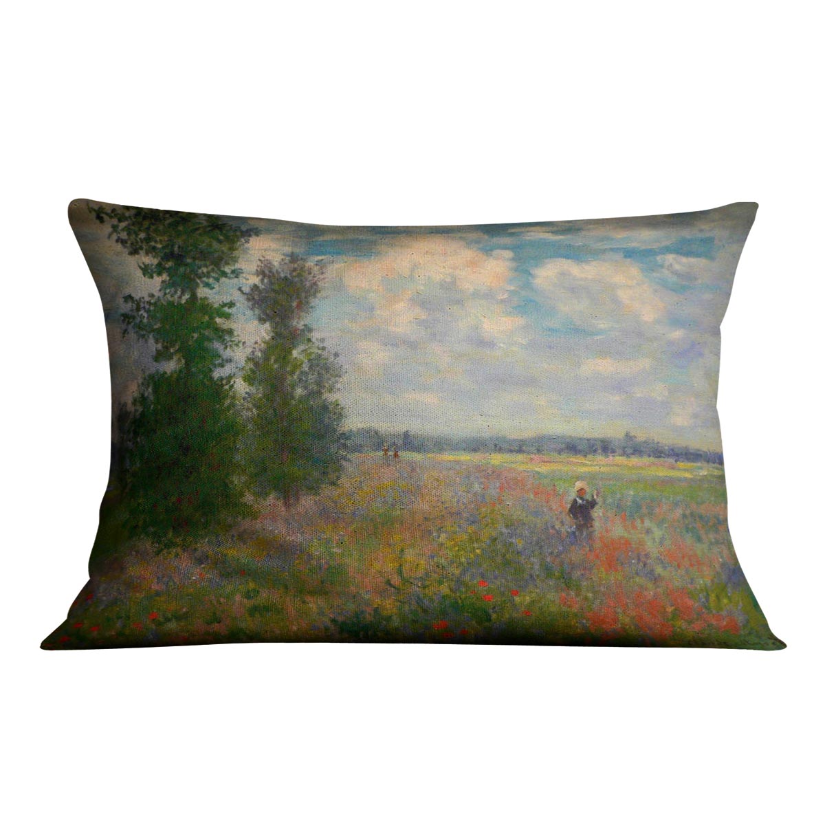Poppy field Argenteuil by Monet Cushion