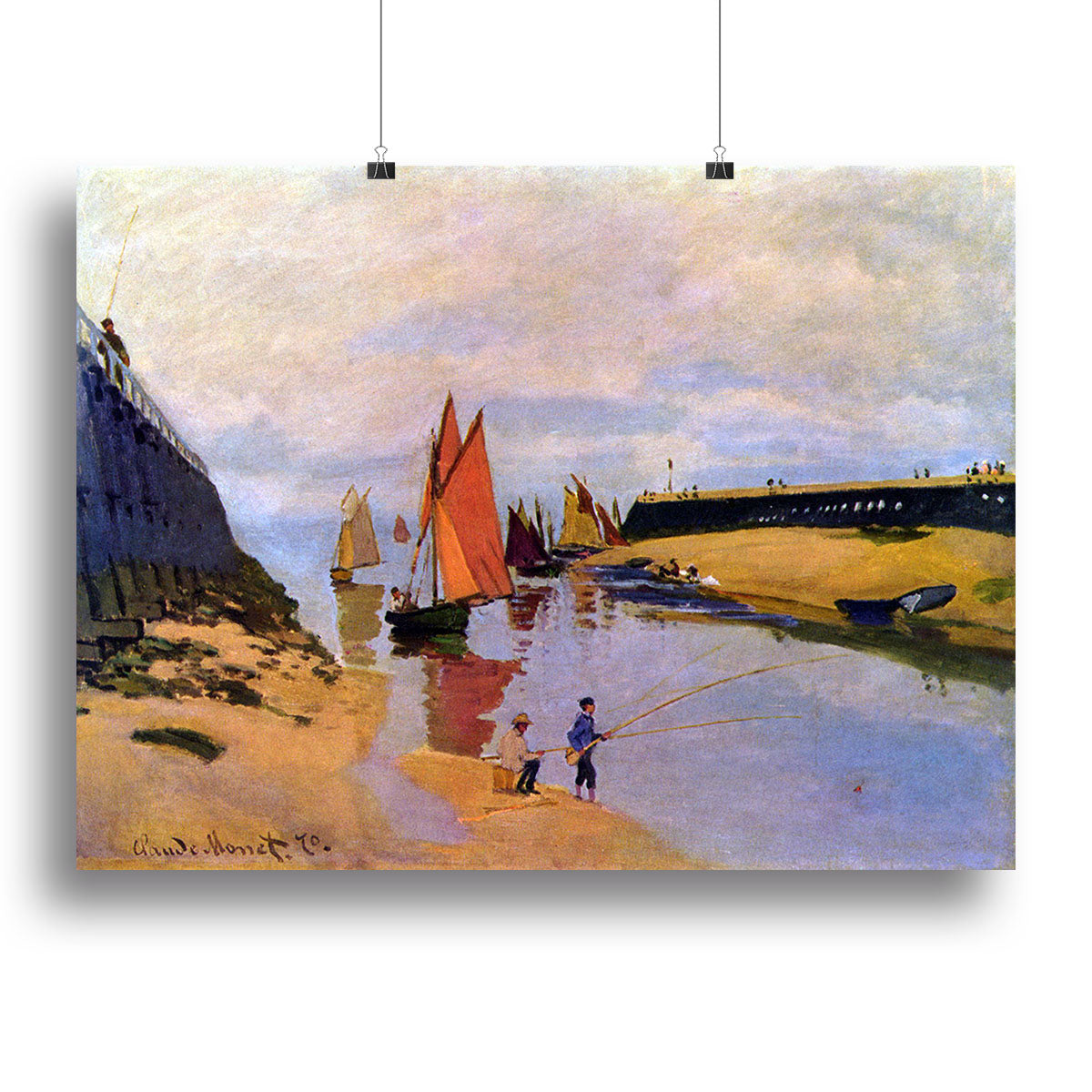 Port of Trouville by Monet Canvas Print or Poster - Canvas Art Rocks - 2