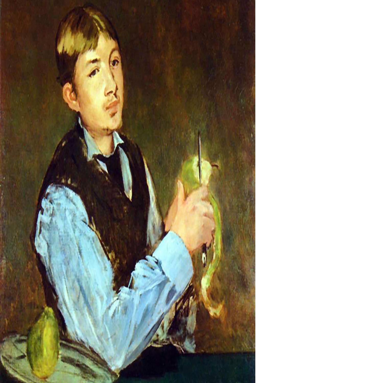 Portait of Leon Leenhoff by Manet Floating Framed Canvas