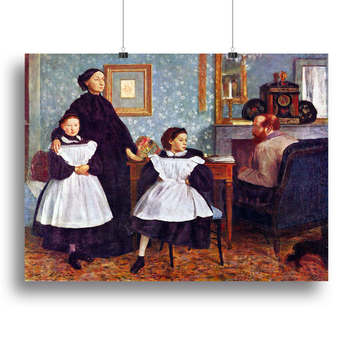 Portait of the Bellelli family by Degas Canvas Print or Poster - Canvas Art Rocks - 2