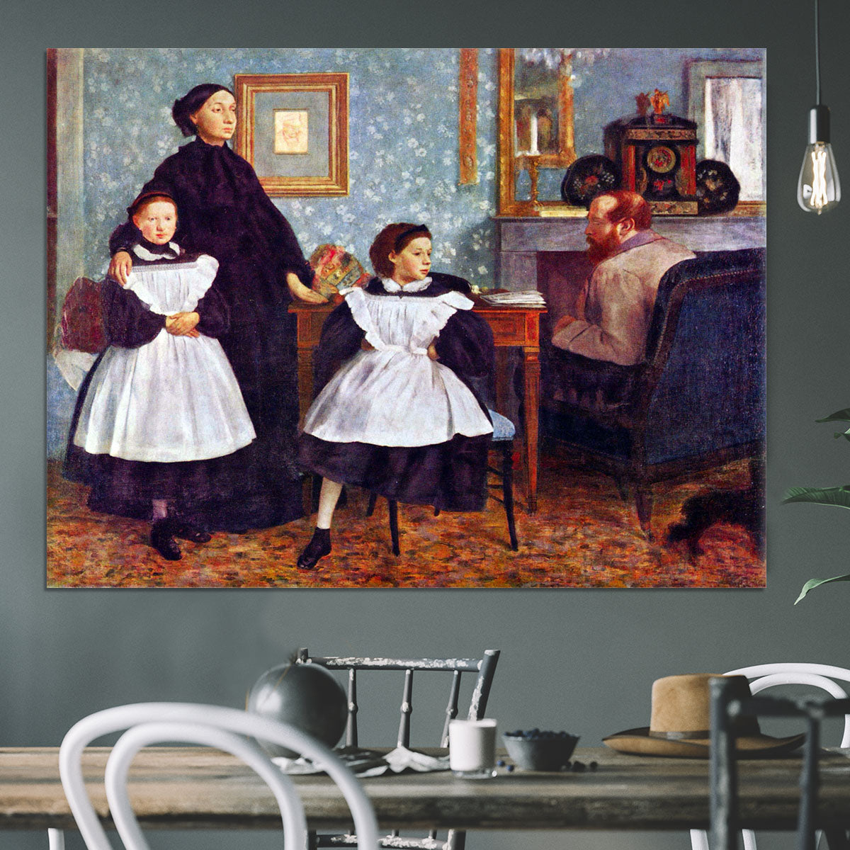 Portait of the Bellelli family by Degas Canvas Print or Poster - Canvas Art Rocks - 3