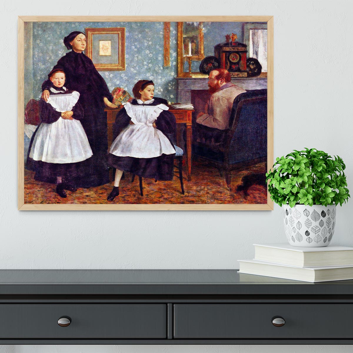 Portait of the Bellelli family by Degas Framed Print - Canvas Art Rocks - 4