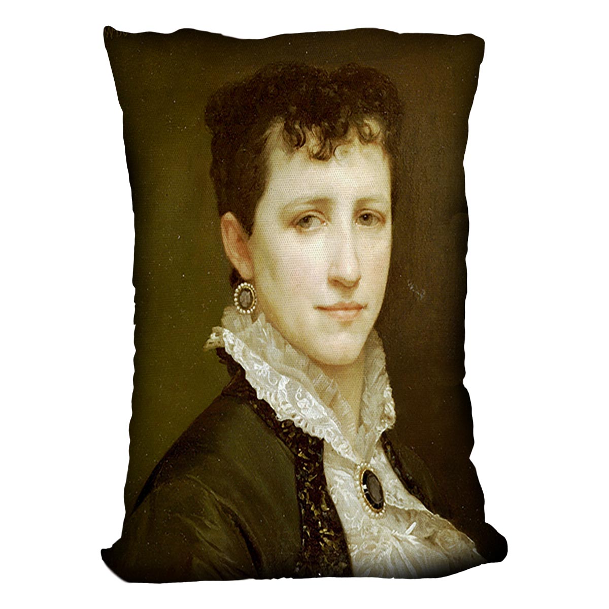 Portrait de Mademoiselle Elizabeth Gardner By Bouguereau Cushion