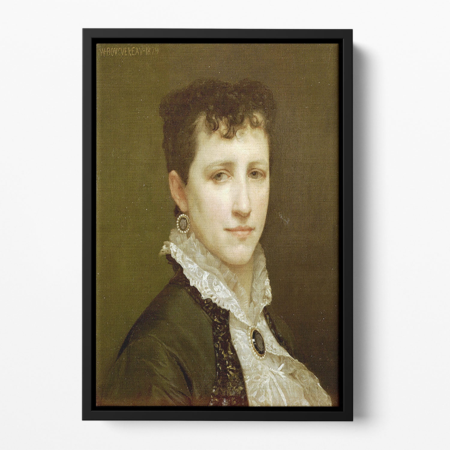 Portrait de Mademoiselle Elizabeth Gardner By Bouguereau Floating Framed Canvas