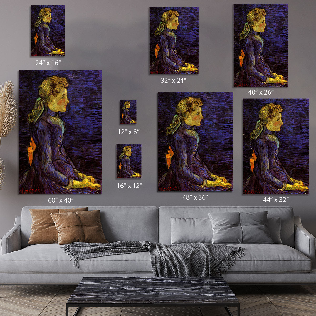 Portrait of Adeline Ravoux by Van Gogh Canvas Print or Poster - Canvas Art Rocks - 7