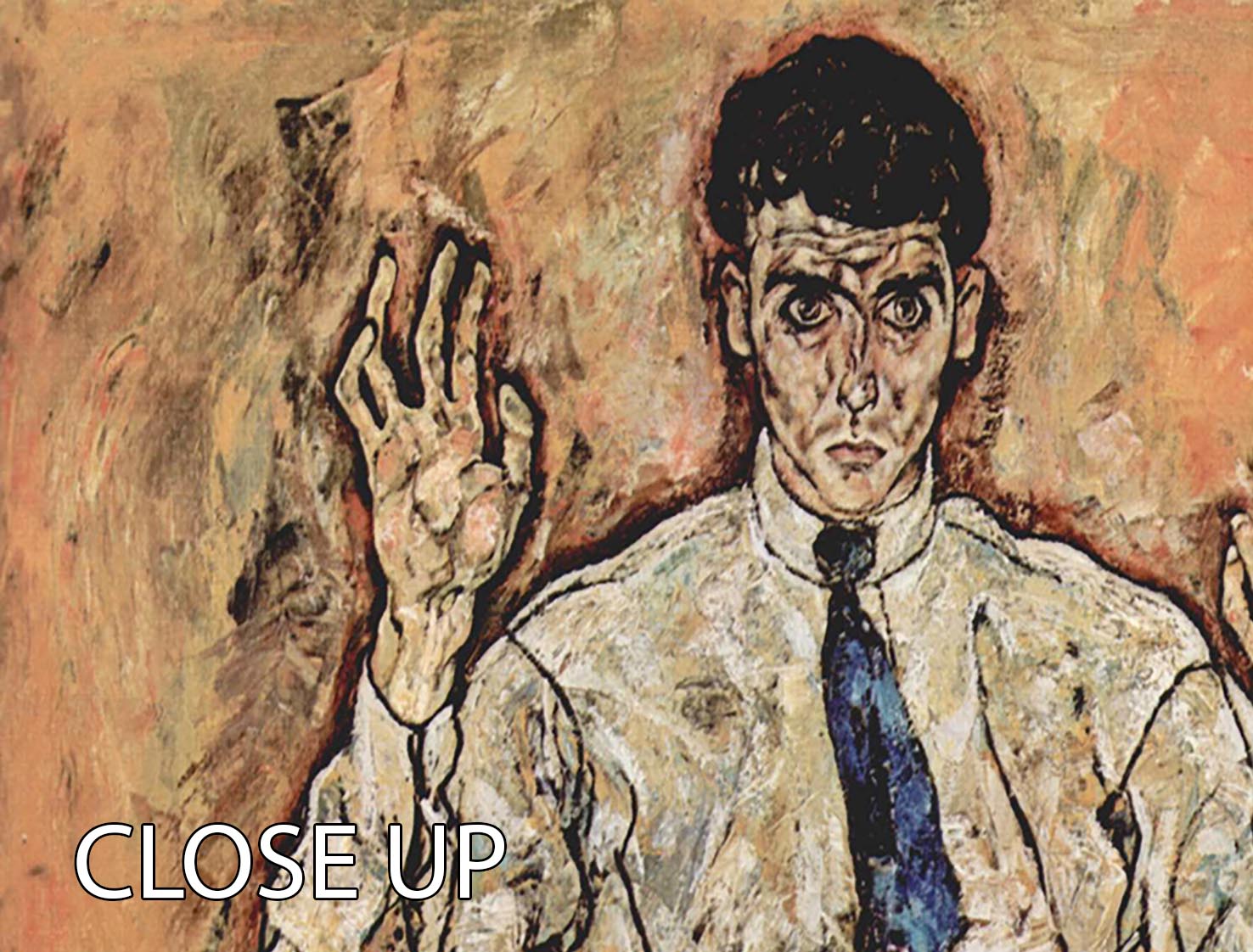 Portrait of Albert Paris von Gütersloh by Egon Schiele 3 Split Panel Canvas Print - Canvas Art Rocks - 3