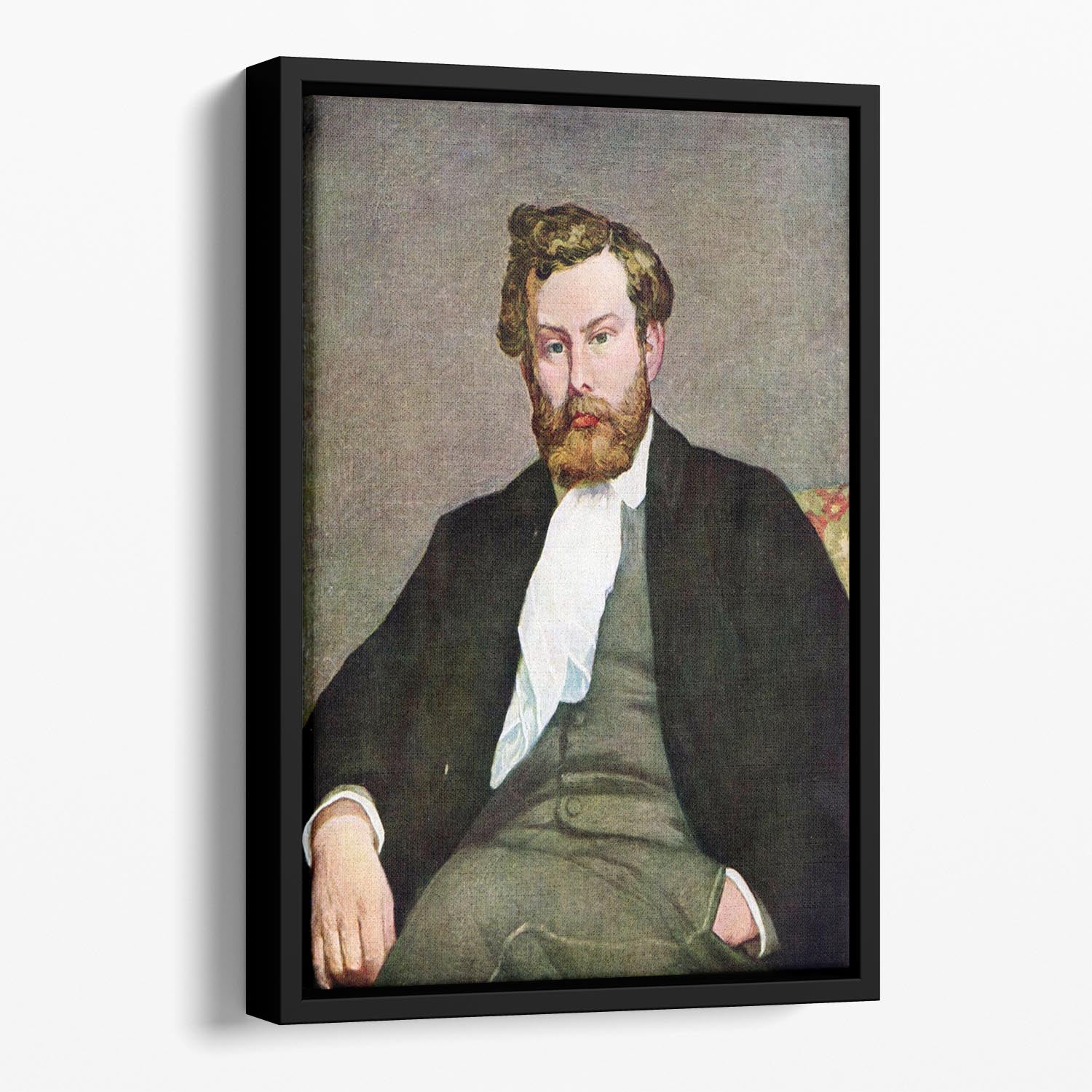 Portrait of Alfred Sisley by Renoir Floating Framed Canvas