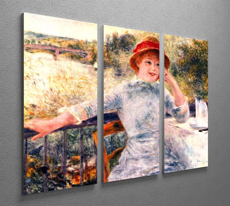 Portrait of Alphonsine Fournaise by Renoir 3 Split Panel Canvas Print - Canvas Art Rocks - 2