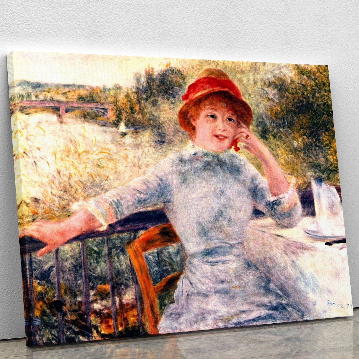 Portrait of Alphonsine Fournaise by Renoir Canvas Print or Poster - Canvas Art Rocks - 1