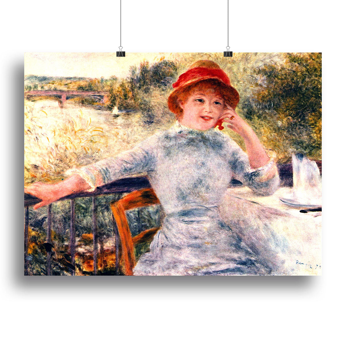 Portrait of Alphonsine Fournaise by Renoir Canvas Print or Poster - Canvas Art Rocks - 2