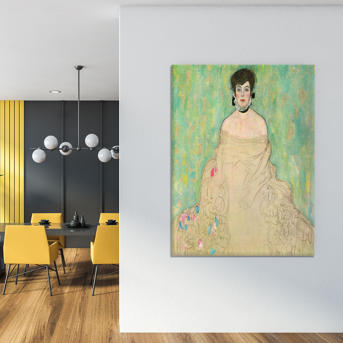 Portrait of Amalie Zuckerkandl by Klimt Canvas Print or Poster - Canvas Art Rocks - 4