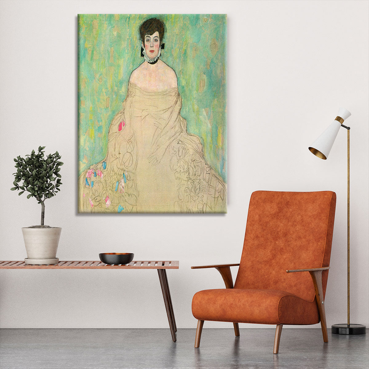Portrait of Amalie Zuckerkandl by Klimt Canvas Print or Poster - Canvas Art Rocks - 6