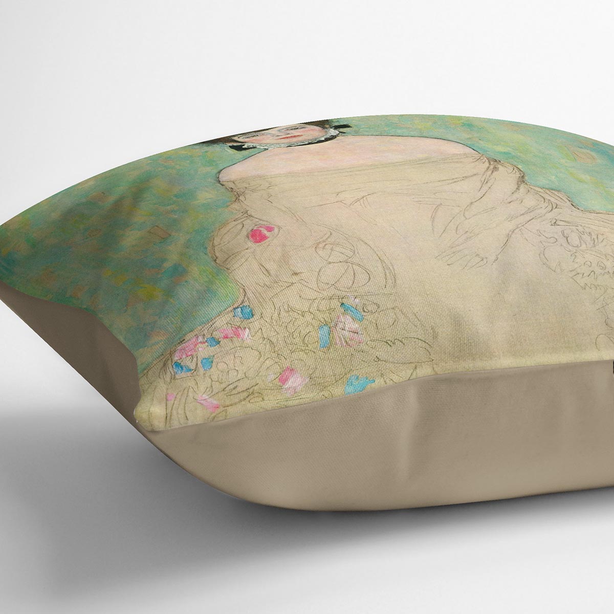 Portrait of Amalie Zuckerkandl by Klimt Cushion
