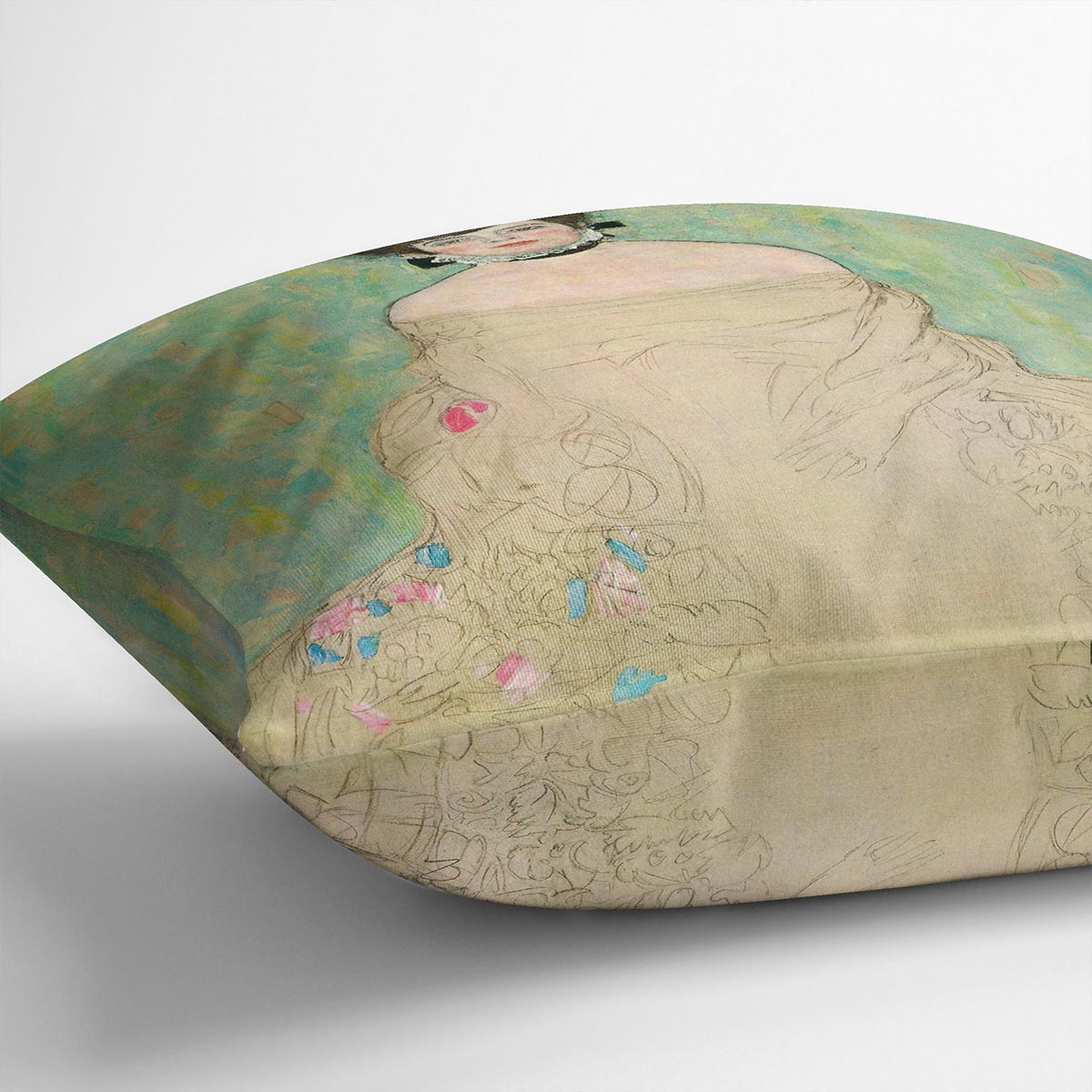 Portrait of Amalie Zuckerkandl by Klimt Cushion
