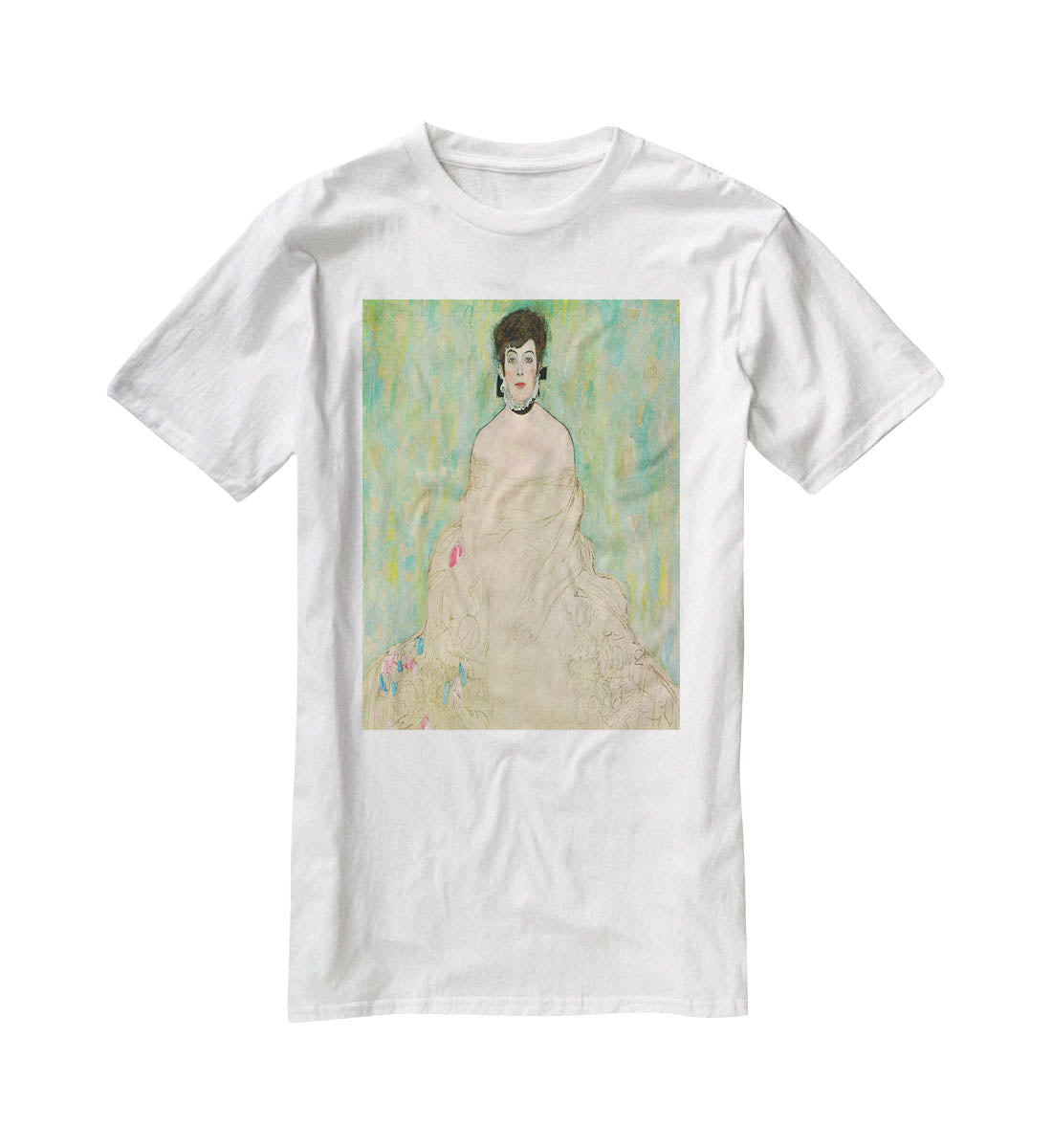 Portrait of Amalie Zuckerkandl by Klimt T-Shirt - Canvas Art Rocks - 5